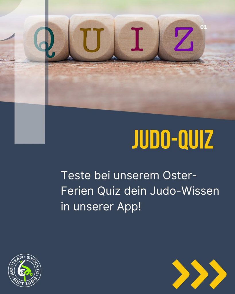 Judo Quiz in der Vereins-App des HSV Stöckte