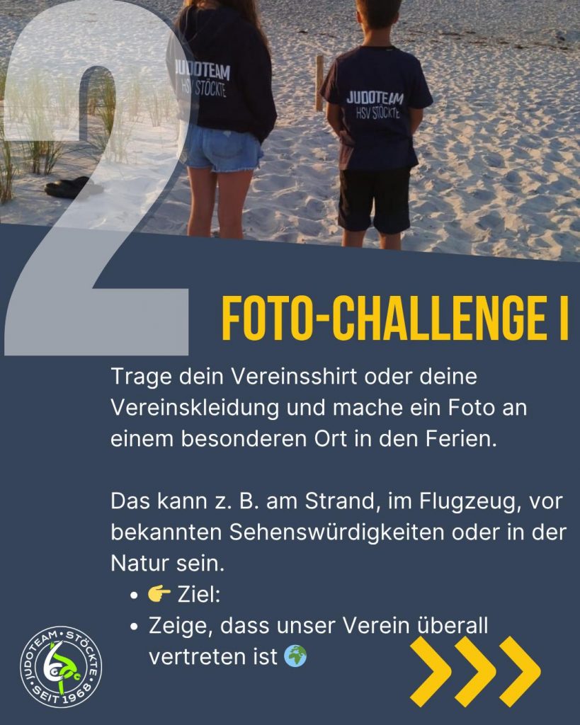 Kinder des HSV Stöckte mit Vereinsshirts im Urlaub